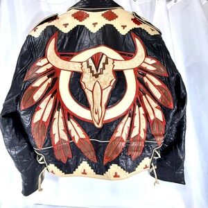 Volcano, Vintage, Leather Biker Jacket